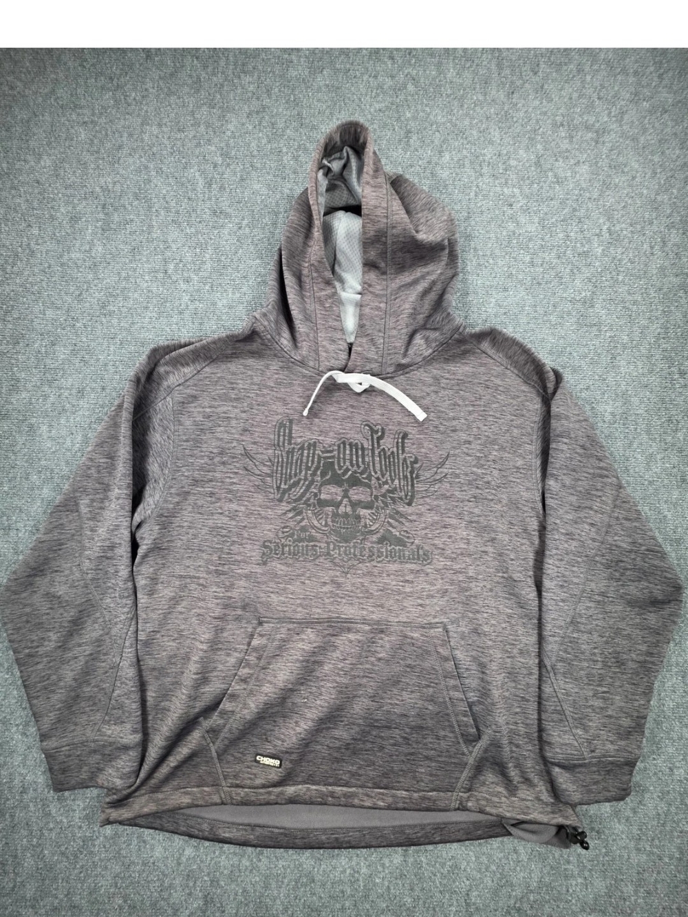 Snap On Tools For Serious Professionals Willie G Skull Choko Mens XL Hoodie Gray